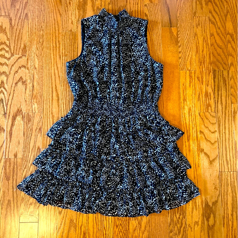 Express | cinch waist ruffle dress